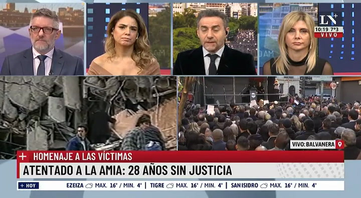 La bronca de Luis Majul por la ausencia de funcionarios en el acto aniversario del atentado