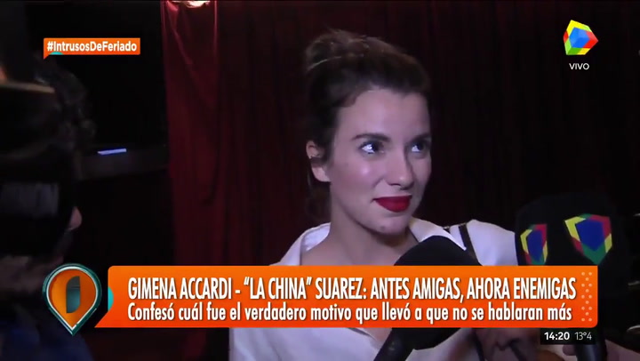 Gimena Accardi habló con los medios sobre su enemistad con la China Suárez