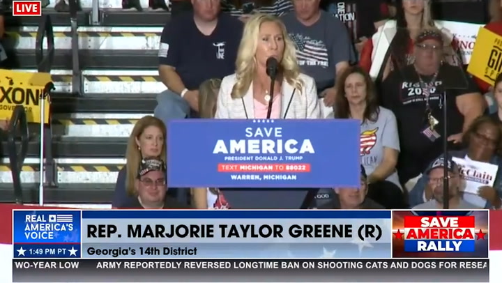 Marjorie Taylor Greene claims that Democrats are 'killing' Republicans