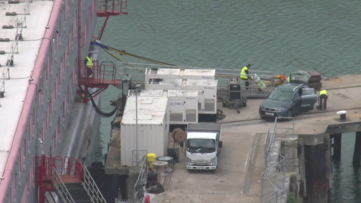 Items delivered onto Bibby Stockholm barge with migrants expected to arrive 'in days'