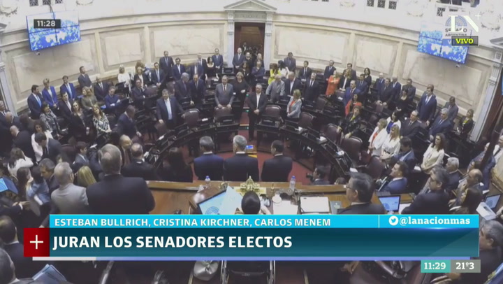 La jura de Carlos Saúl Menem como senador nacional