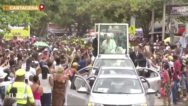 El accidente del Papa Francisco en Cartagena de Indias
