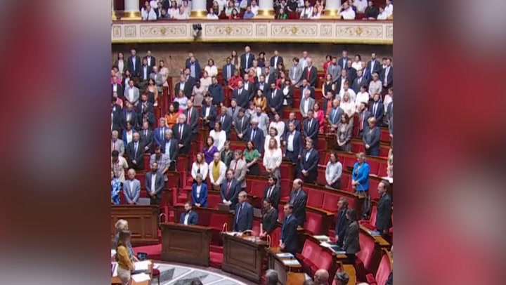 French National Assembly holds minute's silence for stabbing victims