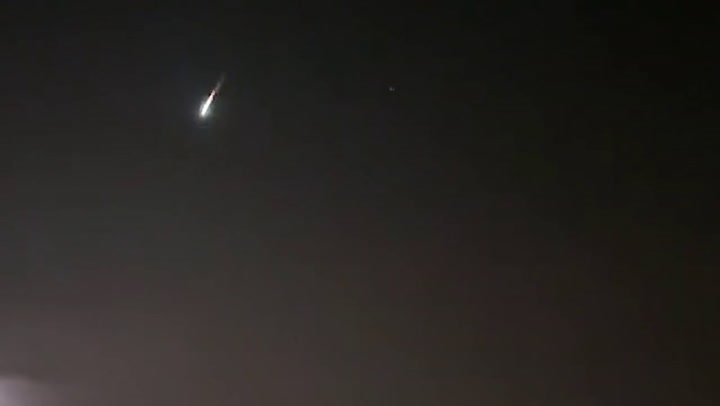 Spectacular asteroid hurtles through night sky over southern England