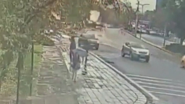 CCTV footage captures moment of blast in Turkey