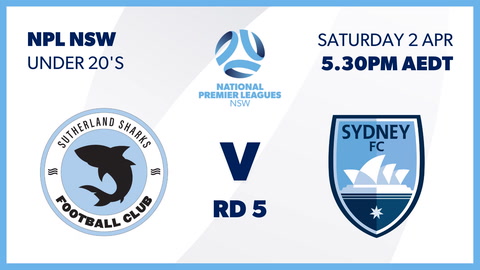 2 April - NPL NSW Mens U20 - Round 5 - Sutherland Sharks FC v Sydney FC