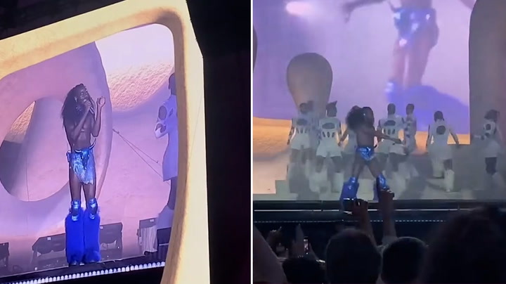 Lil Nas X pauses Stockholm gig after fan throws sex toy on stage