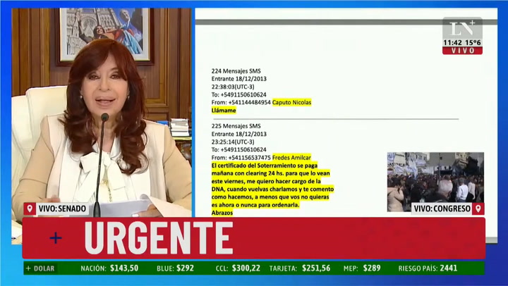 Cristina Kirchner, sobre los chats de José López: “La que me siento muy boluda soy yo”