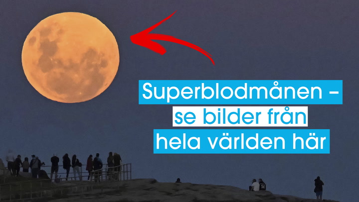 Superblodmånen – se bilder från hela världen här