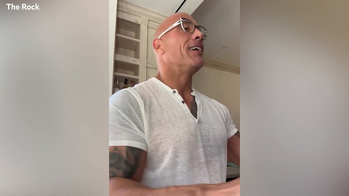 The Rock sings special song for seriously ill two-year-old girl battling brain disorder