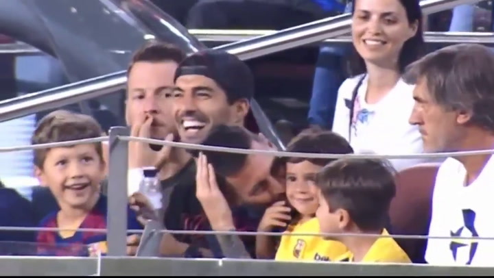Mateo Messi, el mejor festejo de un no gol y la reacción de Luis Suárez - Fuente: Twitter