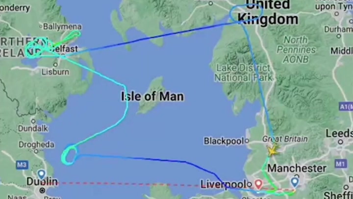 Manchester to Dublin flight diverted twice before landing in Liverpool three hours later