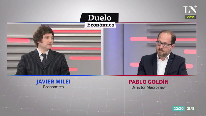 El duelo económico entre Javier Milei y Pablo Goldin