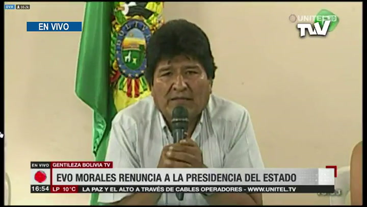 Renuncia Evo Morales - Fuente: Twitter