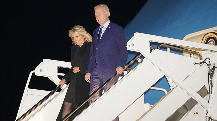 US president Joe Biden arrives in London for funeral of Queen Elizabeth II
