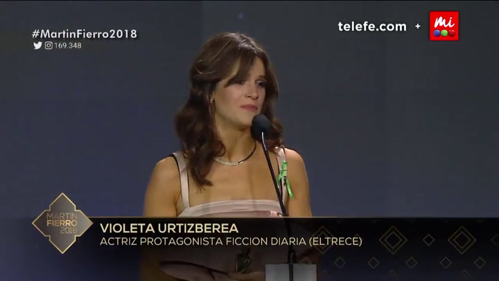 Violeta Urtizberea, mejor actriz protagonista de ficción diaria - Fuente: Telefe