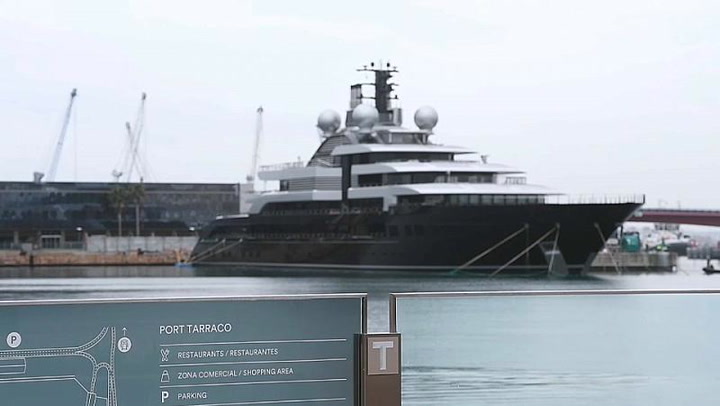 Confiscan este mega yate propiedad de un oligarca ruso en las costas españolas 