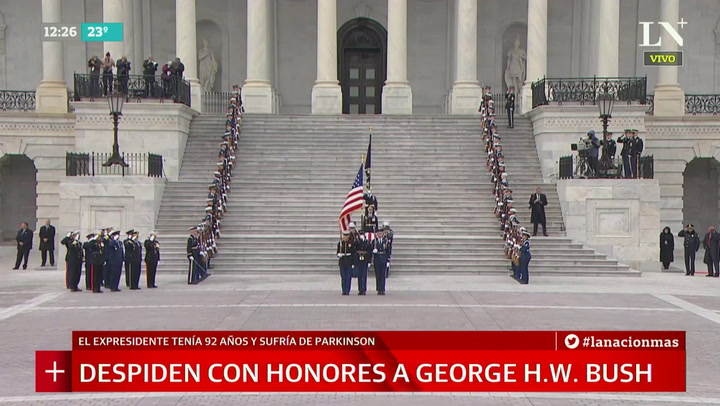 Despiden con honores a George Bush padre