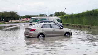Dubai floods leave drivers stuck on submerged roads after heavy rain