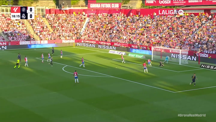 Gol de Joselu (0-1) en el Girona 0-3 Real Madrid