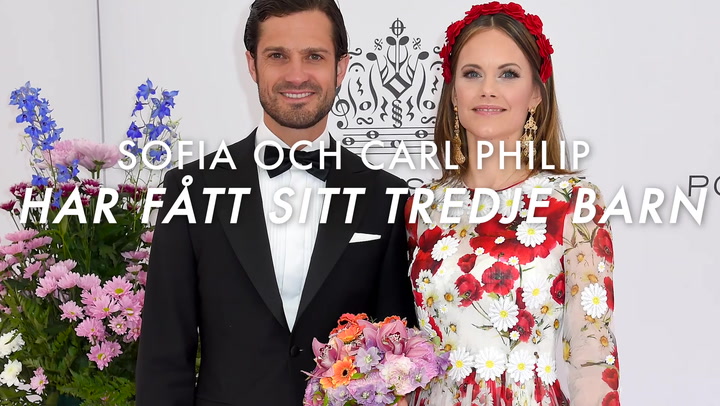Prinsessan Sofia och prins Carl Philip har fått sitt tredje barn