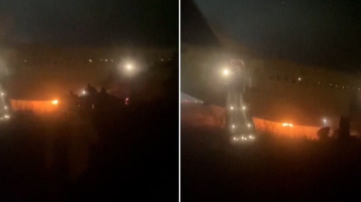 Passengers Flee Burning Boeing Jet That Skidded Off Runway In Senegal