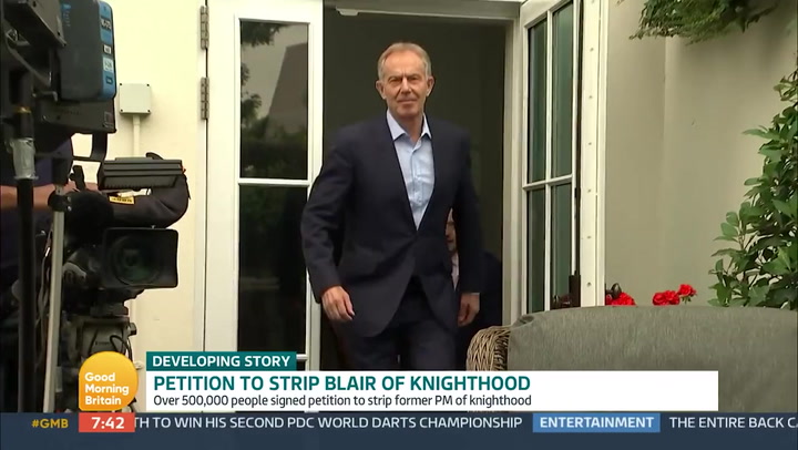 Tony Blair ‘deserves the honour’ of knighthood, says Keir Starmer