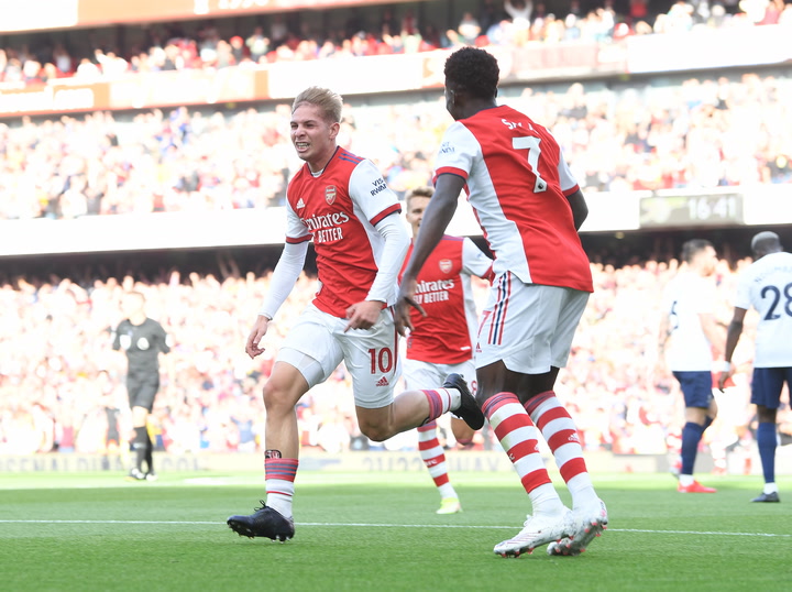 Arsenal v Spurs: Arteta hails young stars Emile Smith Rowe and Bukayo Saka