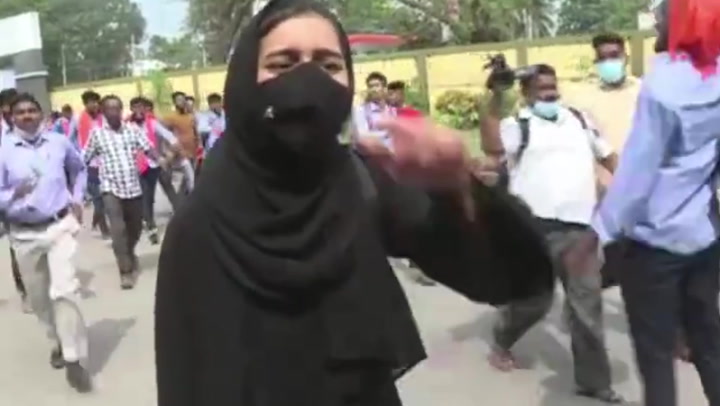 Karnataka student mobbed outside college for wearing hijab