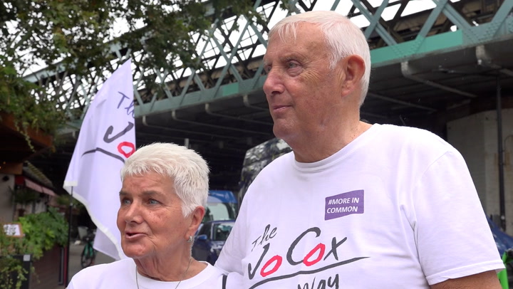 Jo Cox's parents join cyclists for memorial ride in former MP's memory