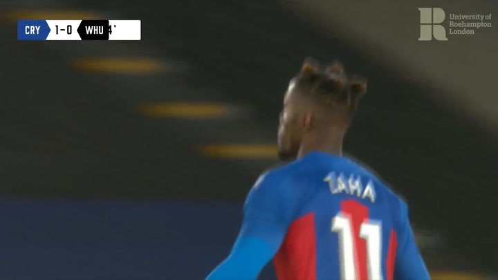 Zaha opens scoring vs West Ham