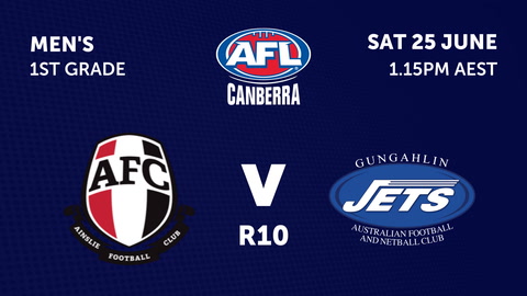 Ainslie Tricolours Football Club - AFL Canberra Mens v Gungahlin Jets Football Club - AFL Canberra Mens
