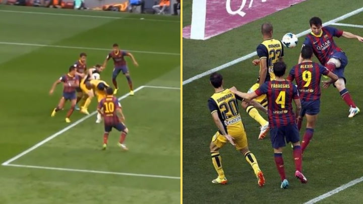 Así fue el gol de Messi que anuló Mateu Lahoz en el Barça-Atlético de 2014
