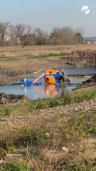 Un helicóptero perdió el control y cayó con cinco tripulantes en Don Torcuato