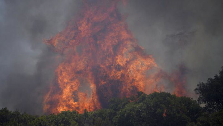 Unos 300  bomberos trabajan sofocando incendios forestales en Francia