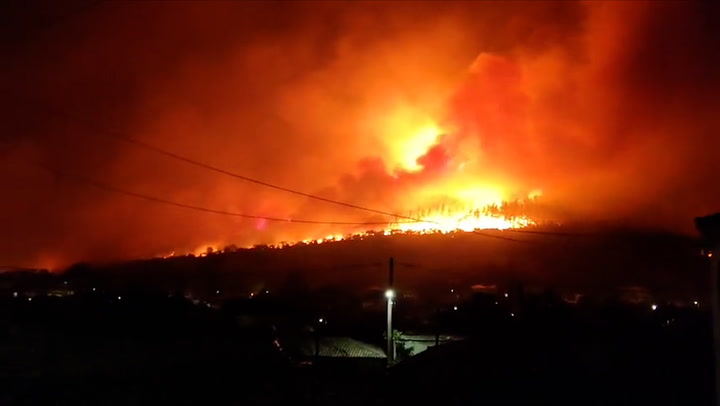Wildfires spread through Greek villages as residents evacuated