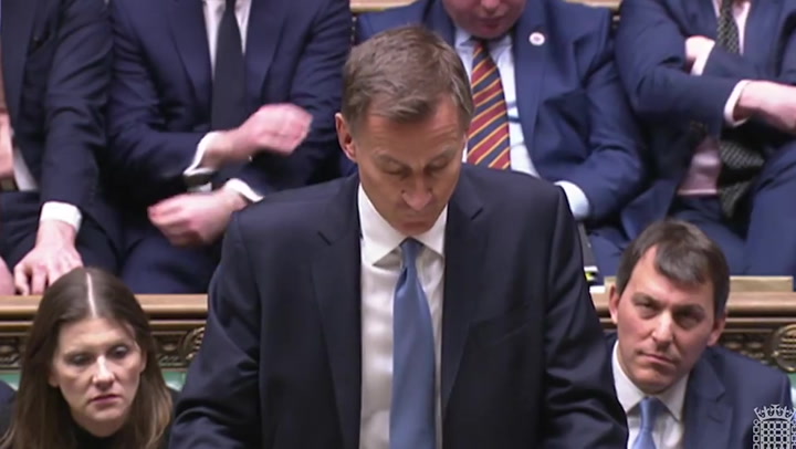 Hunt: Inflation in UK will fall from 10.7% in 2022 to 2.9% by the end of 2023