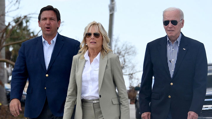 Governor DeSantis and wife welcome President Biden and First Lady to Florida