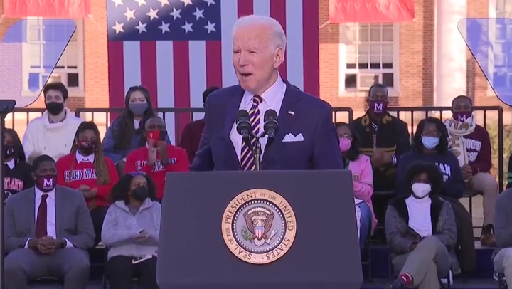 Joe Biden calls for filibuster reform to 'protect our democracy' in fiery Georgia speech
