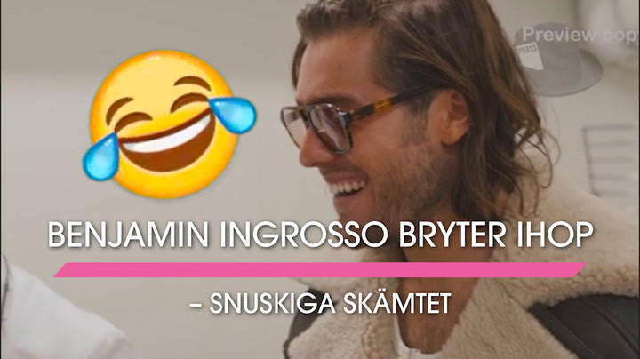 Benjamin Ingrosso bryter ihop – efter snuskiga skämtet