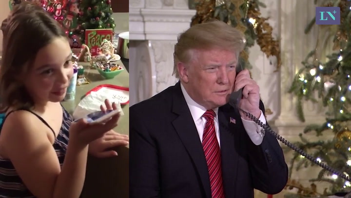 La niña que habló por teléfono en Nochebuena con Trump dijo que sigue creyendo en Papá Noel