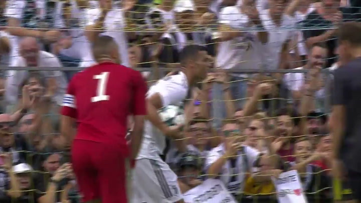 Cristiano Ronaldo marcó su primer gol en su debut en la Juventus - Fuente: AFP