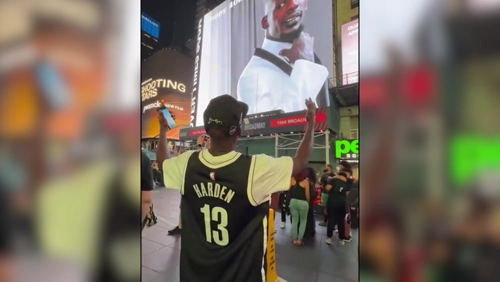 Wife puts husband's face on Times Square billboard to celebrate his birthday