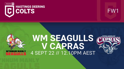 Wynnum Manly Seagulls U21 - HDC v Central Queensland Capras U20 - HDC