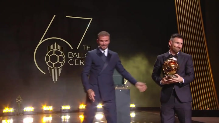 Moment Lionel Messi announced as 2023 Ballon D'Or