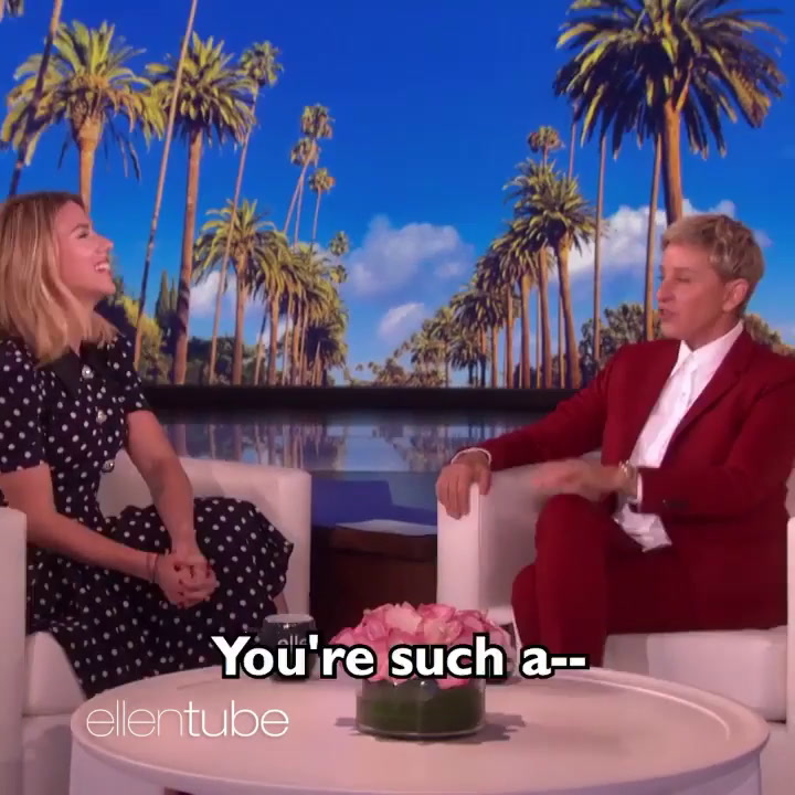 Scarlett Johansson, en el show de Ellen, contó como le propusieron matrimonio - Fuente: theellenshow