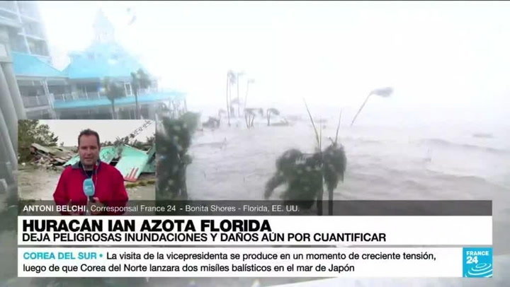  El huracán Ian es degradado a tormenta tropical en su paso por Florida