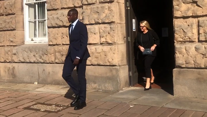 Footballer Benjamin Mendy leaves court after pleading not guilty to 10 sexual offences