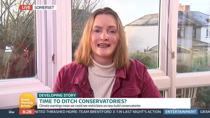 Environmentalist tells people to stop buying conservatories while sitting inside of one
