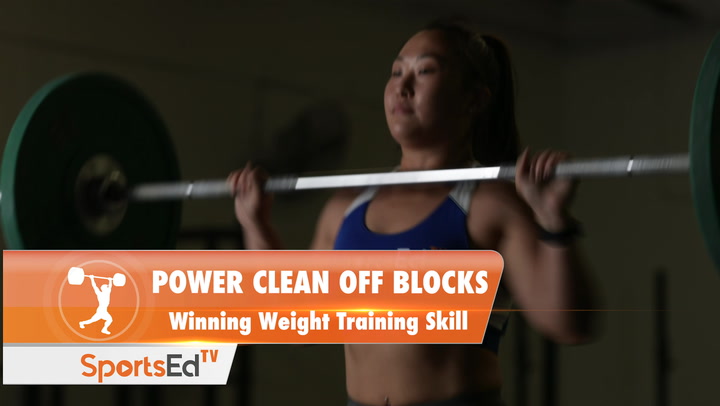 Power Clean Off Blocks - Winning Weight Training Skill